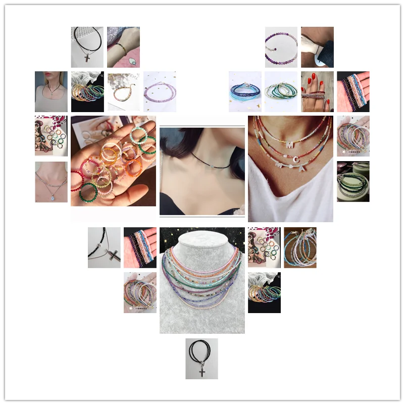 2 3 4 MM 블랙 화이트면 처리 된 천연 보석 스톤 미네랄 비즈 느슨한 작은 씨앗 크러스탈 석영 스톤 스페이서 비즈 쥬얼리 만들기