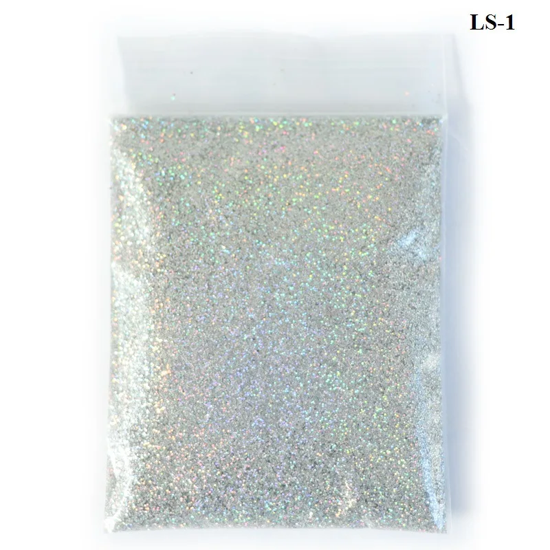 10 그램/갑 네일 아트 홀로그램 글리터 파우더 0.2mm 레이저 파인 안료 먼지 홀로 글리터 파우더 매니큐어 안료 장식