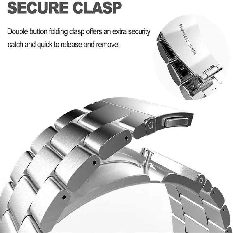 Garmin Fenix ​​8 7 Pro 7X 6X 5X 8X Plus Garmin Tactix 8 9 7 Epix Pro QuickFit 시계 밴드 용 스테인레스 스틸 스트랩