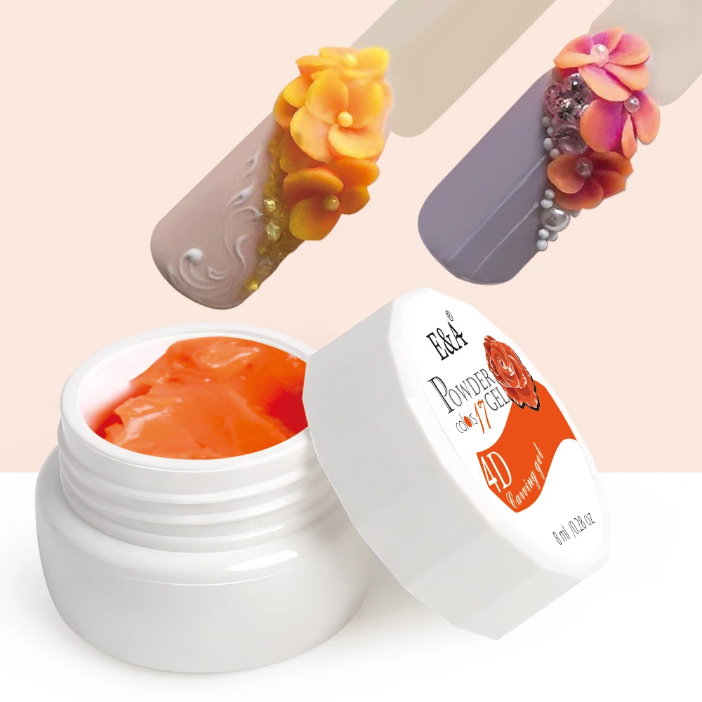 모델링 Plasticine 젤 매니큐어, 논스틱 아트 디자인 3D UV 젤폴리쉬 E & A 프로페셔널 네일 페인팅 조각 젤 바니시