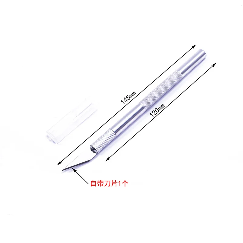 금속 메스 칼 도구 키트 미끄럼 방지 블레이드 조각 칼 휴대 전화 필름 종이 컷 수공예 조각 도구 # 11