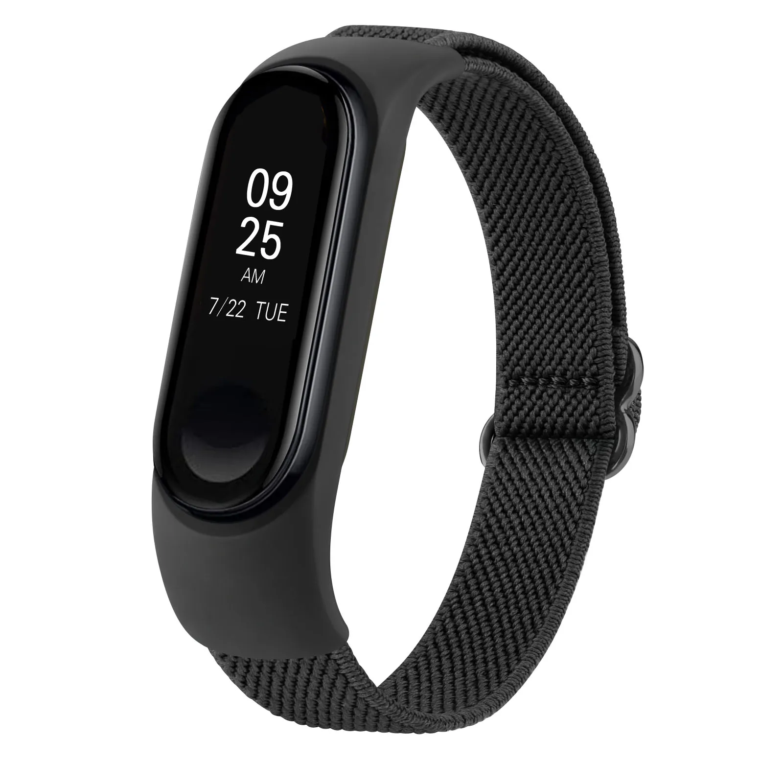 Xiaomi Mi Band 6 5 4 3 밴드 용 탄성 나일론 스트랩 Xiaomi Mi Band 7 4 5 6 스트랩 교체 용 조절 식 손목 밴드 시계 밴드