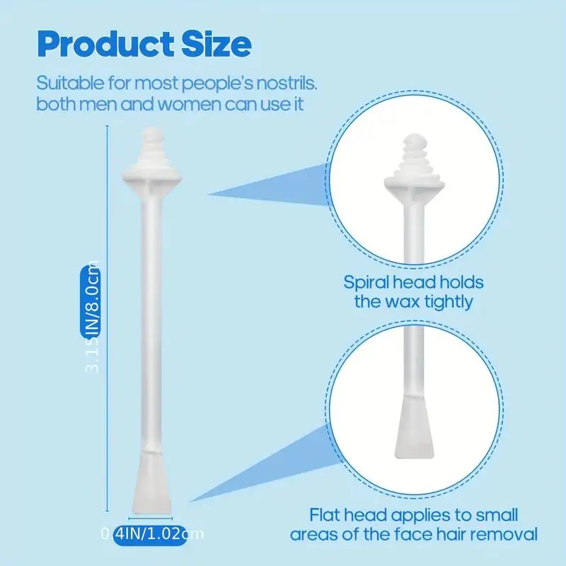 100/60/40/10PCS 코 왁스 스틱 무통 코 제모 도구 용 코 왁스 애플리케이터 왁스 액세서리 밀랍 안전 왁스 없음