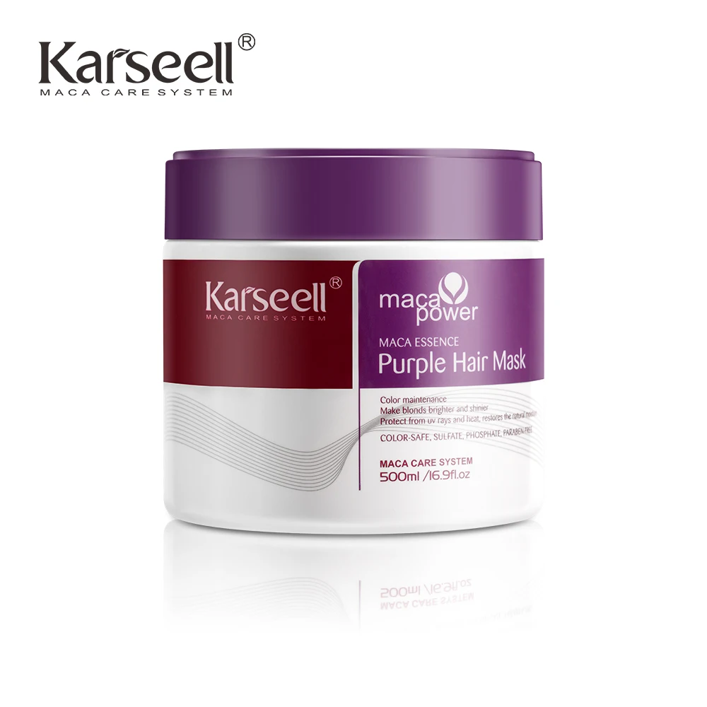 Karseell 500ml 보라색 헤어 마스크 전문은 금발 실버 그레이 강조 헤어를위한 황동 노란색 톤을 중화시킵니다 title=Karseell 500ml 보라색 헤어 마스크 전문은 금발 실버 그레이 강조 헤어를위한 황동 노란색 톤을 중화시킵니다 