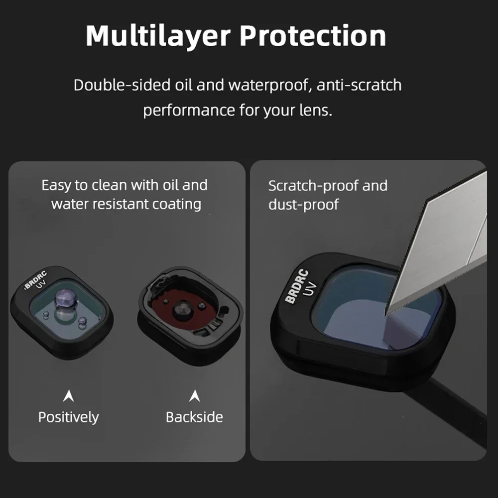 DJI Mini 4 Pro UV CPL ND8/ND16/ND32 ND64 중립 밀도/ND PL 필터 세트 드론 사진 액세서리용 BRDRC 렌즈 필터