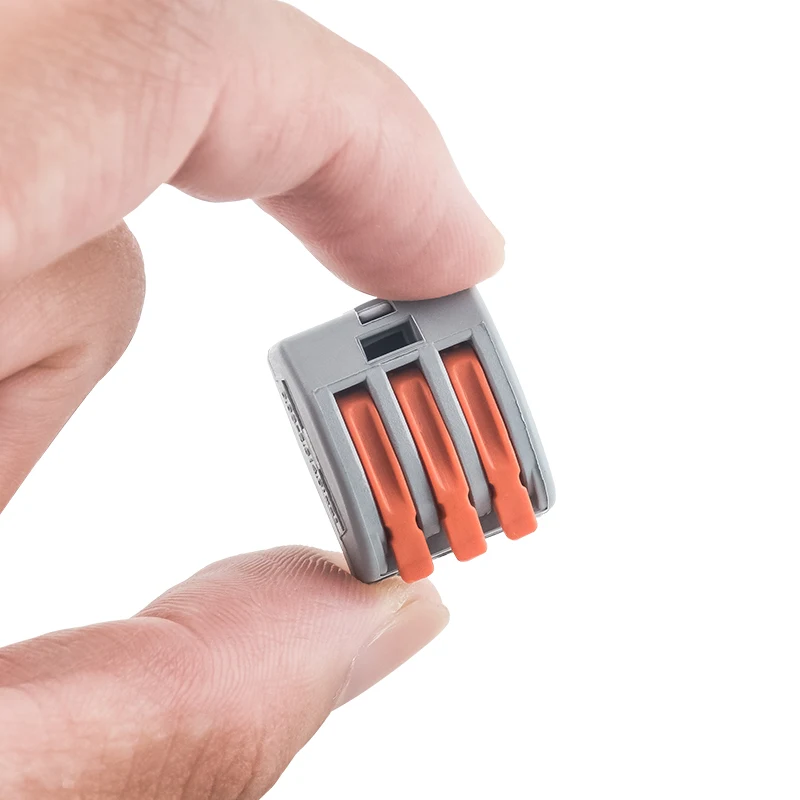 JINH 50 Pcs CMK 41 레버 와이어 퀵 커넥터 3 4 5 포트 클램프 전기 케이블 홈 터미널 블록 0.08-4mm²/ 28-11AWG