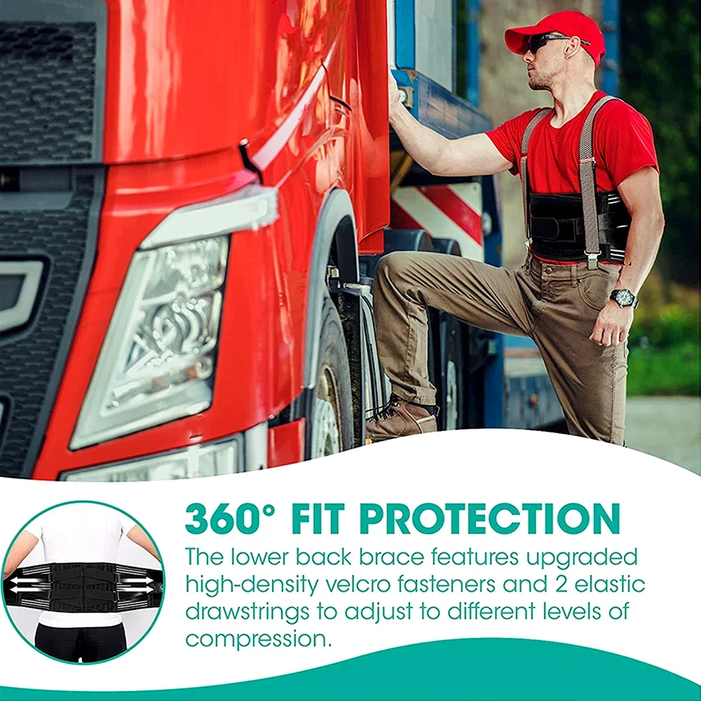 허리 통증을 위한 등 받침대, 무거운 리프팅 남성 여성을 위한 요추 지지대, 통기성 허리 지지대 릴리프 좌골 신경통, 허리 디스크