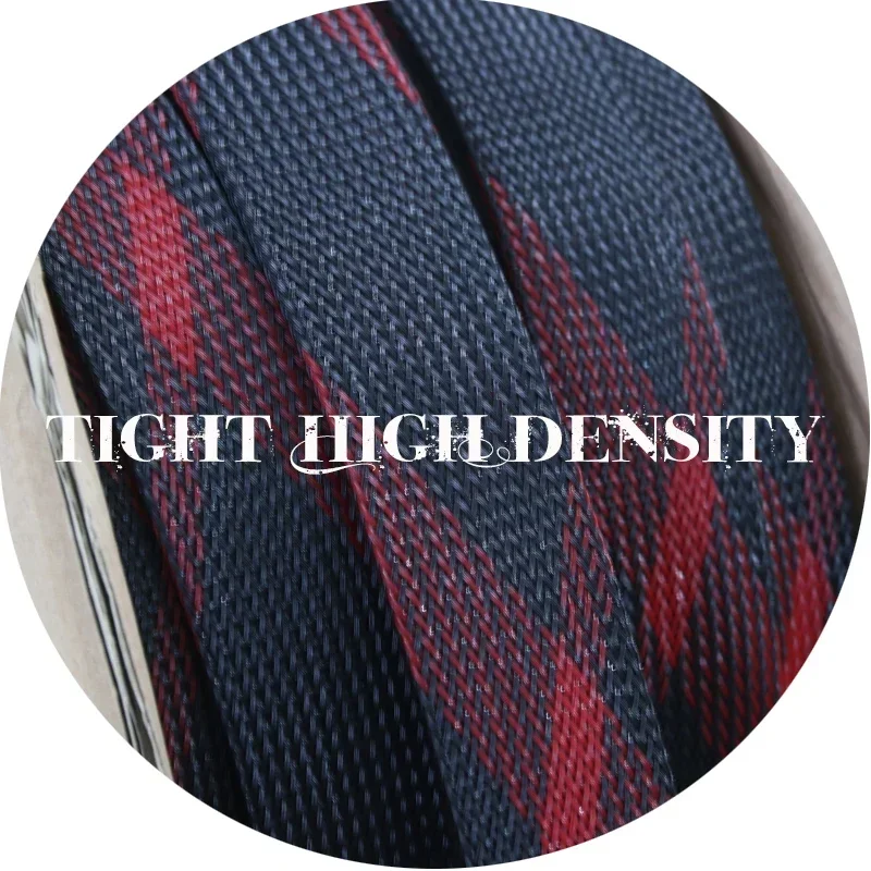 1/5/10M 검정색 + 파란색/빨간색/UV 녹색 + 노란색 꽉 고밀도 PET 땋은 슬리브 3 - 30mm 절연 라인 케이블 보호 확장 가능