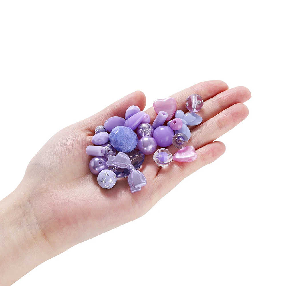 20 그램/몫 혼합 Bowknot 비즈 스타 하트 나비 아크릴 스페이서 구슬 보석 만들기 DIY 팔찌 목걸이 액세서리
