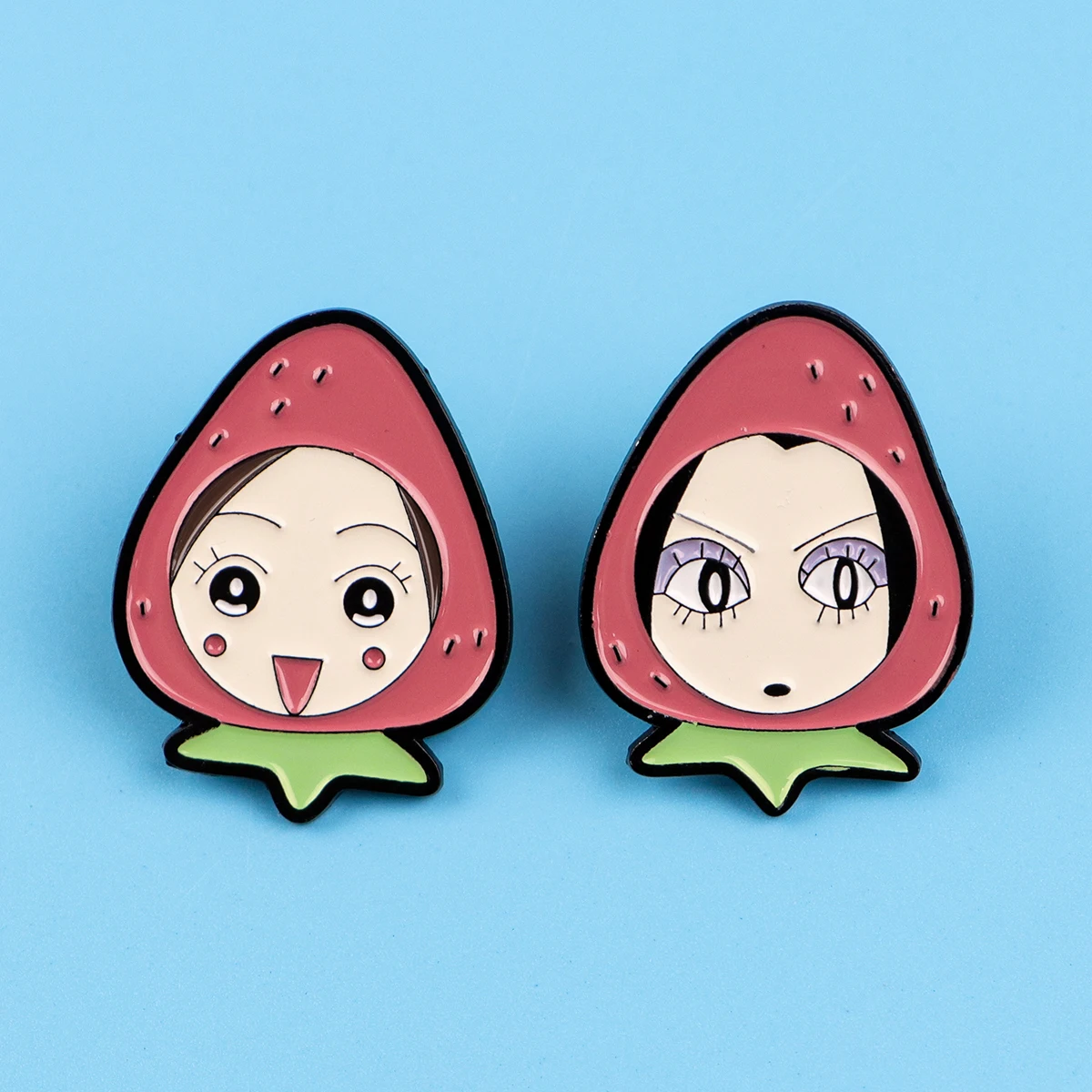 고전적인 일본 애니메이션 소녀 Oosaki Nana 배낭 용 옷깃 핀 에나멜 핀 여성용 브로치 배지 의류 쥬얼리 Accessorie