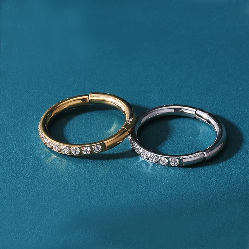 1/10Pcs ASTM F136 G23 티타늄 코걸이 힌지 세그먼트 귀 연골 이주 귀걸이 고리, 셉텀 클리커 피어싱 쥬얼리, 14G, 16G, 18G