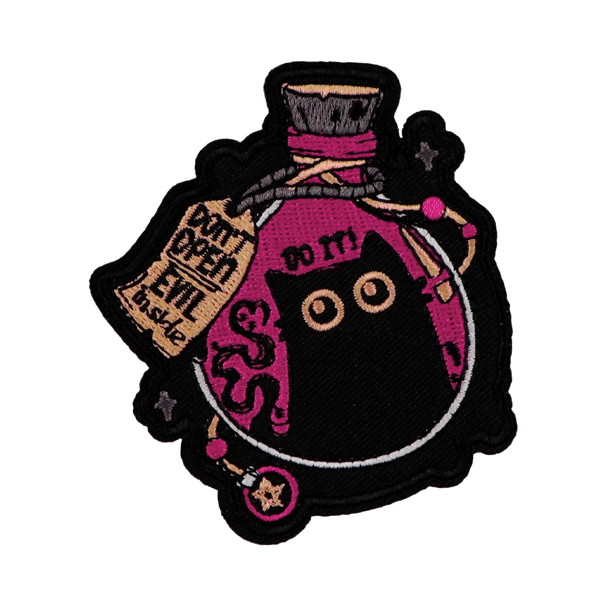 마녀 자수 패치 검은 고양이 철 의류에 대한 패치 열 접착 패치 의류 배지에 만화 패치 DIY 바느질