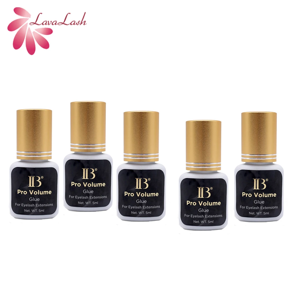 새로운 IB 프로 볼륨 속눈썹 연장 접착제 1S 빠른 건조 오래 지속되는 한국 오리지널 스트롱 콜라 5ml 가짜 속눈썹 접착제
