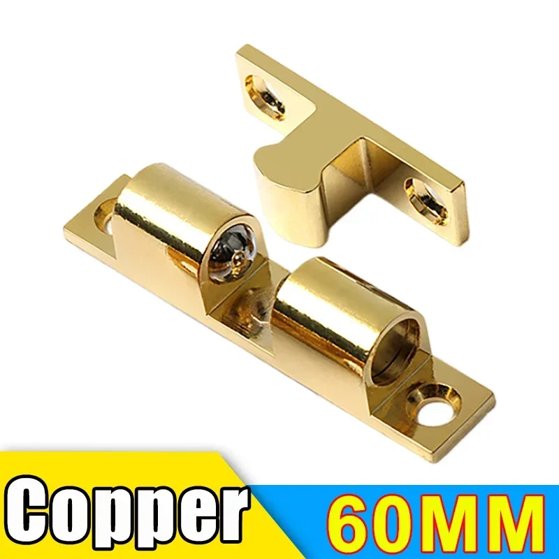 도매 가구 도어 볼 래치 황동 더블 롤러 스프링 볼 캐치 래치 캐비닛 옷장 도어 조절 가능한 장력 래치