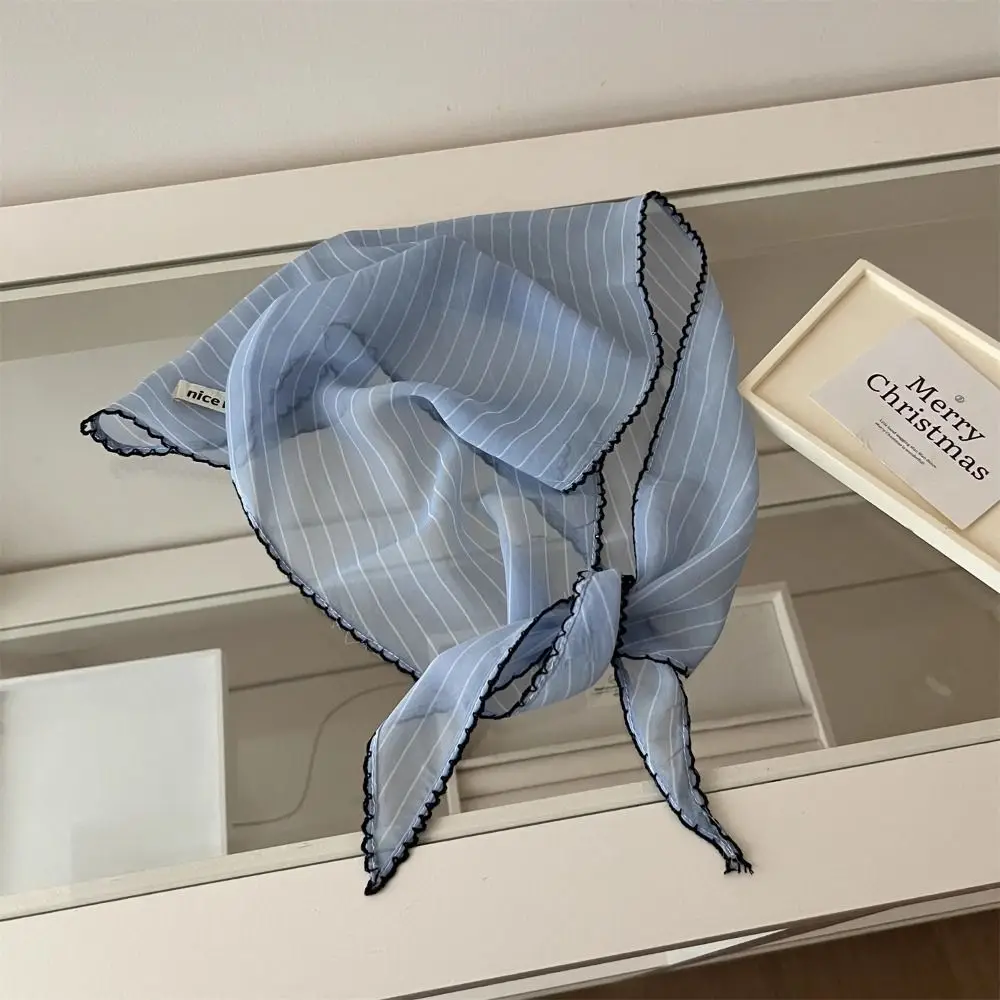 Neckerchief 달콤한 폴카 도트 머리띠 터번 한국어 신선한 작은 스카프 얇은 줄무늬 삼각형 헤어 밴드 소녀 title=Neckerchief 달콤한 폴카 도트 머리띠 터번 한국어 신선한 작은 스카프 얇은 줄무늬 삼각형 헤어 밴드 소녀