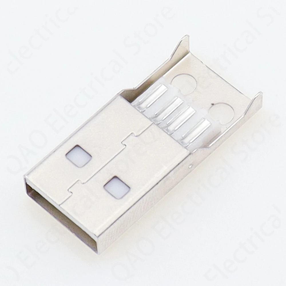 IMC 뜨거운 새로운 10pcs 유형 A 남성 USB 4 핀 플러그 소켓 커넥터 (검은 색 플라스틱 커버 포함)