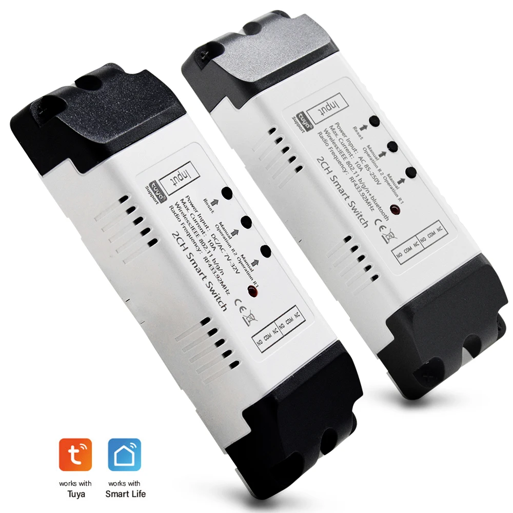 Tuya-스마트 Wifi 모터 스위치 모듈, 5V 12V 24V 32V 220V RF 433 라디오 원격 제어 Alexa Google Home 용 4 채널 인칭 릴레이