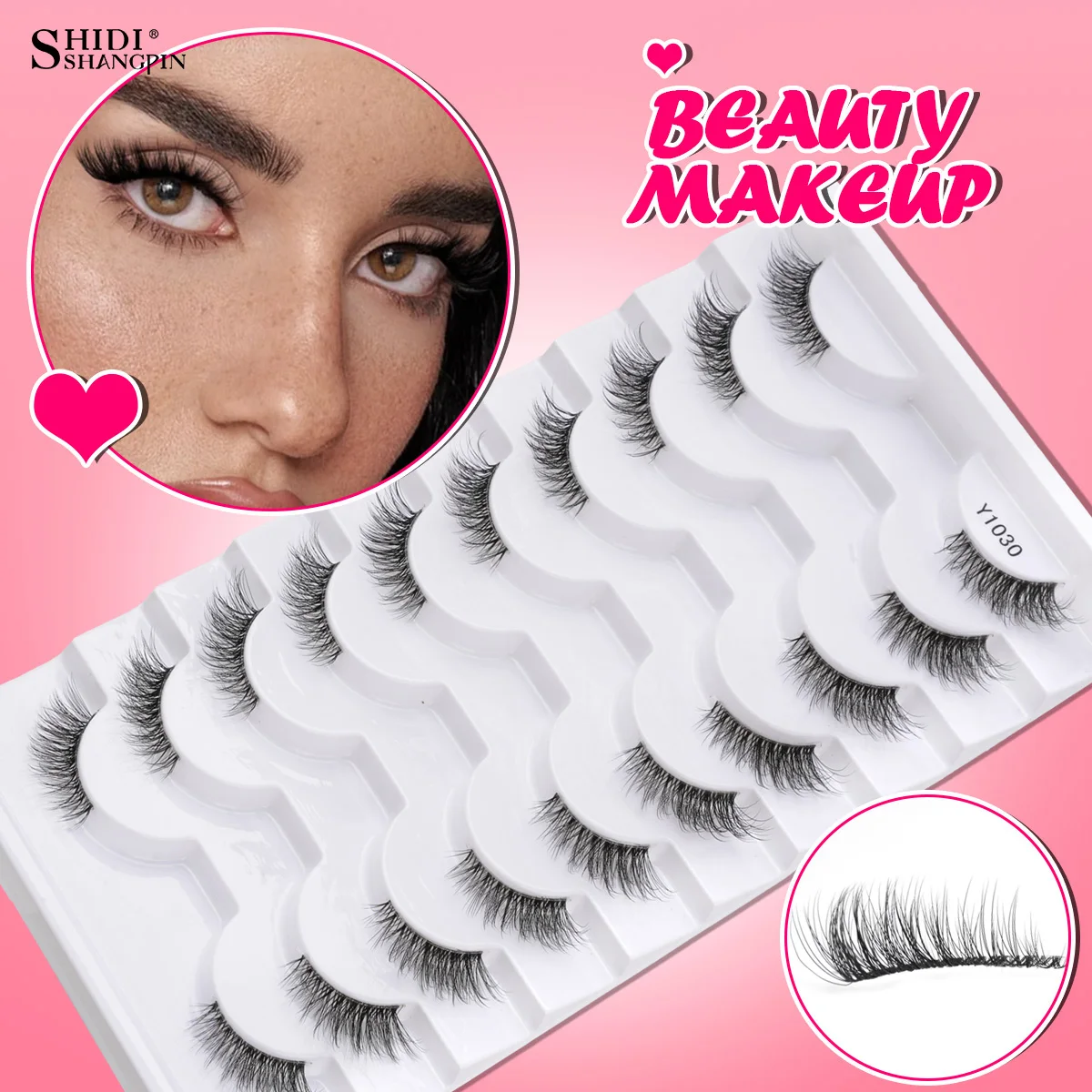 새로운 하프 속눈썹 거짓 속눈썹 5/10 쌍 3D 밍크 속눈썹 자연 속눈썹 확장 고양이 눈 속눈썹 메이크업 faux Cils maquiagem