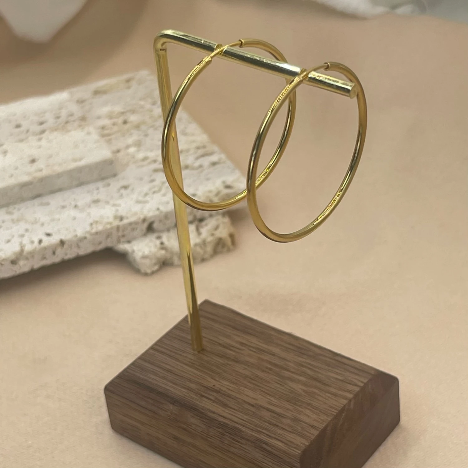 스테인레스 스틸 12-70mm 여성을위한 미니멀리스트 빅 서클 후프 귀걸이 트렌디 한 골드 컬러 금속 부드러운 라운드 귀걸이 쥬얼리