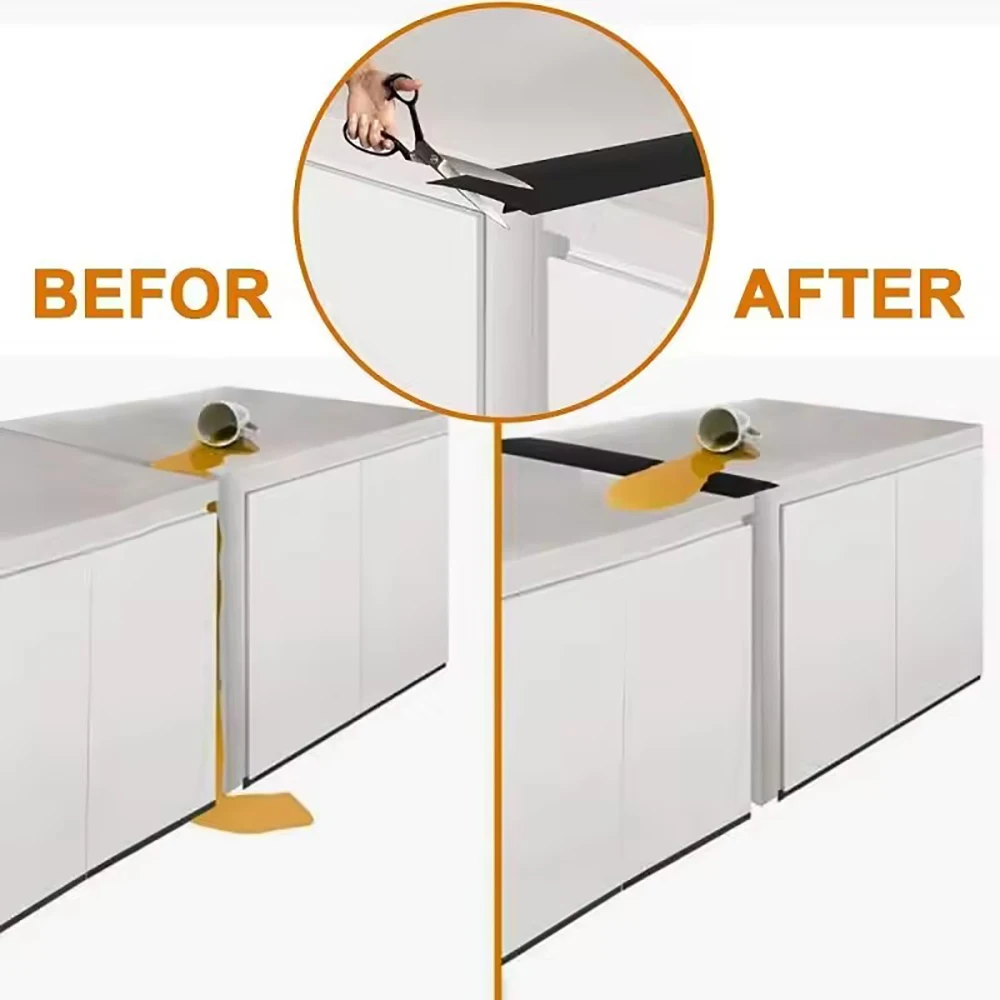 실리콘 갭 스트립 주방 가스 스토브 씰링 스트립 주방 안티 오일 안티 얼룩 스트립 실리콘 삽입 스트립 주방 액세서리