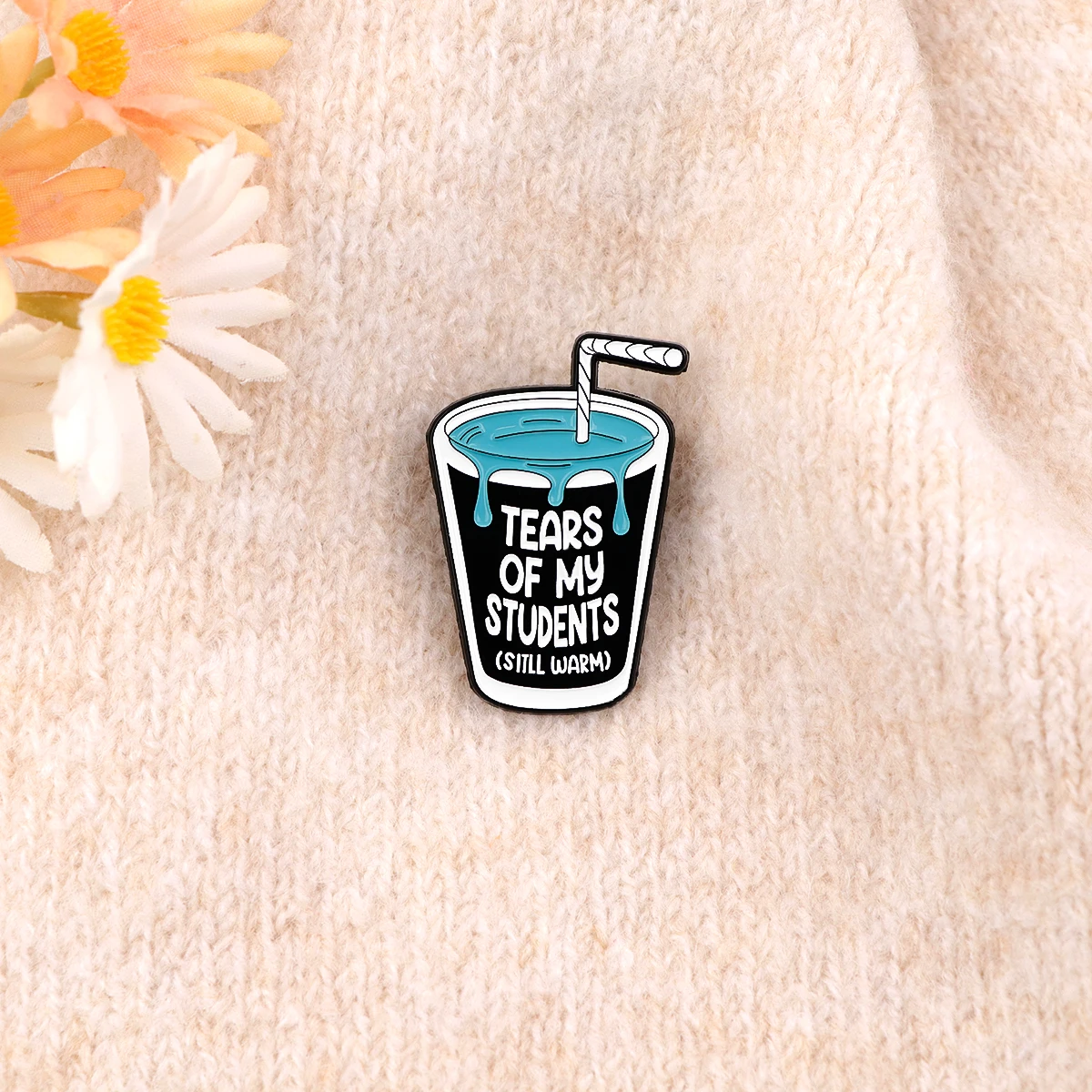 학생 눈물 에나멜 핀 브로치 소나무 옷깃 핀 배지 배낭 의류 액세서리 재미 있은 보석 교사 학생 선물