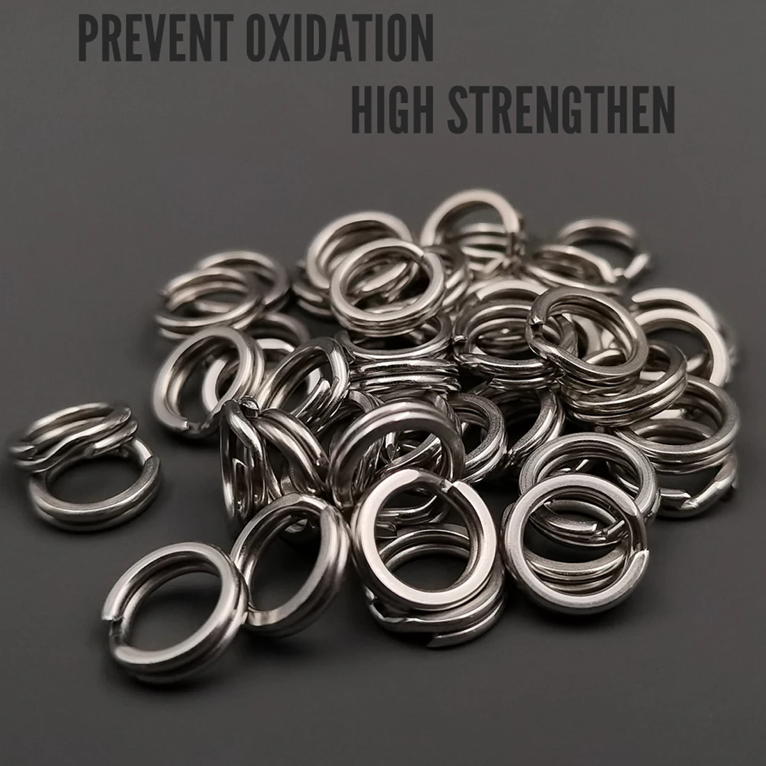 FishTrip 낚시 분할 링 30~200Pack 스테인레스 스틸 헤비 듀티 바닷물 루어 후크 낚시 커넥터 터미널 태클