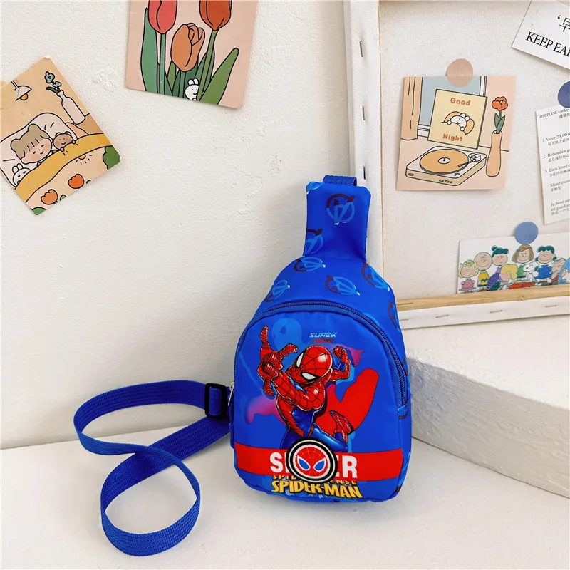 마블 스파이더맨 크로스 바디 백 스파이더맨 어린이 가슴 팩 동전 지갑 애니메이션 스파이더맨 숄더백 메신저 백 어린이 선물