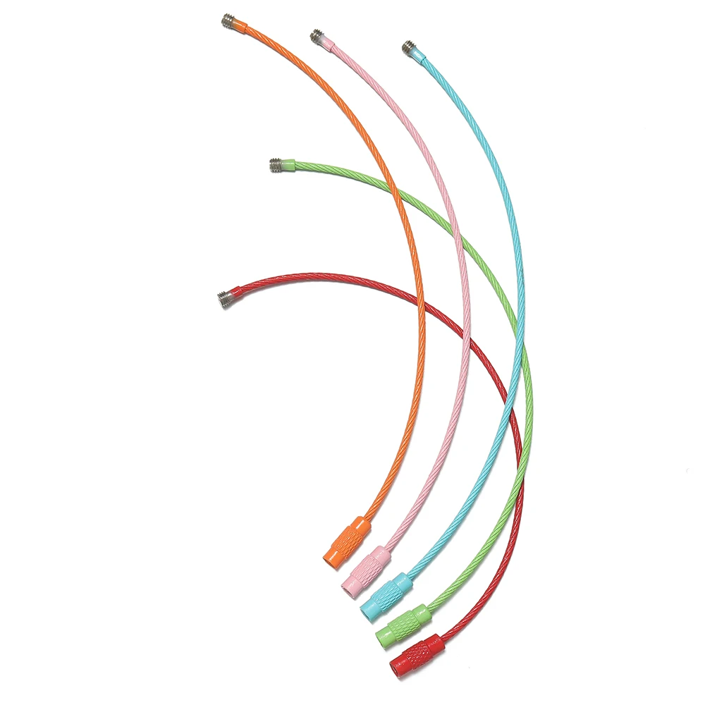 10 개/몫 50mm 철 열쇠 고리 다채로운 키 체인 반지 보석에 대 한 나사 잠금 키 체인 만들기 DIY 결과