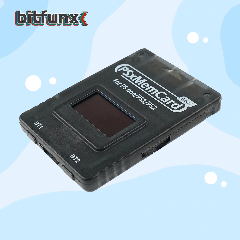 Bitfunx PSxMemCard Gen2 Sd2psXtd는 PlayStation1 PS one Playstation2 게임 콘솔용 PS1 및 PS2 게임용 저장 파일을 저장합니다.