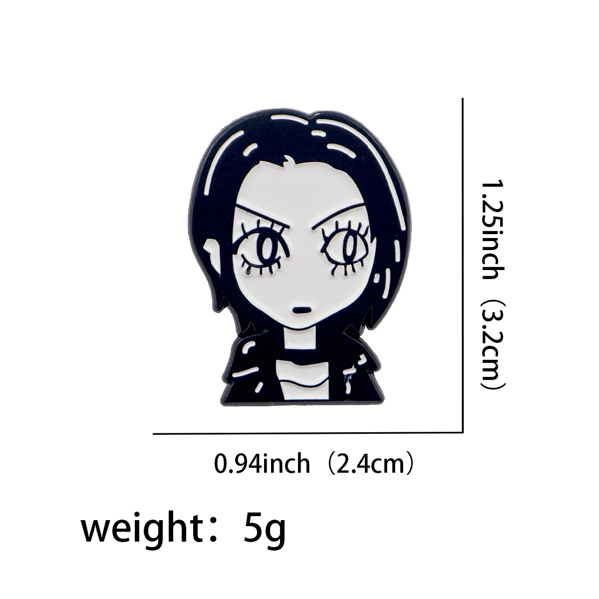 고전적인 일본 애니메이션 소녀 Oosaki Nana 배낭 용 옷깃 핀 에나멜 핀 여성용 브로치 배지 의류 쥬얼리 Accessorie