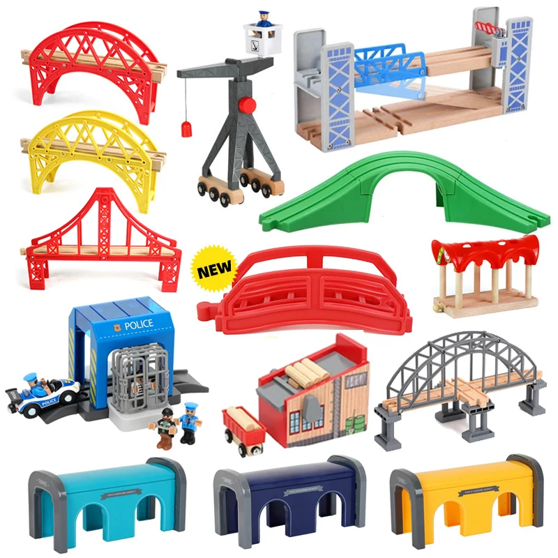 모든 종류의 나무 기차 트랙 액세서리 너도밤 나무 나무 철도 트랙 나무 다리 터널 어린이를위한 나무 트랙 장난감에 적합 title=모든 종류의 나무 기차 트랙 액세서리 너도밤 나무 나무 철도 트랙 나무 다리 터널 어린이를위한 나무 트랙 장난감에 적합