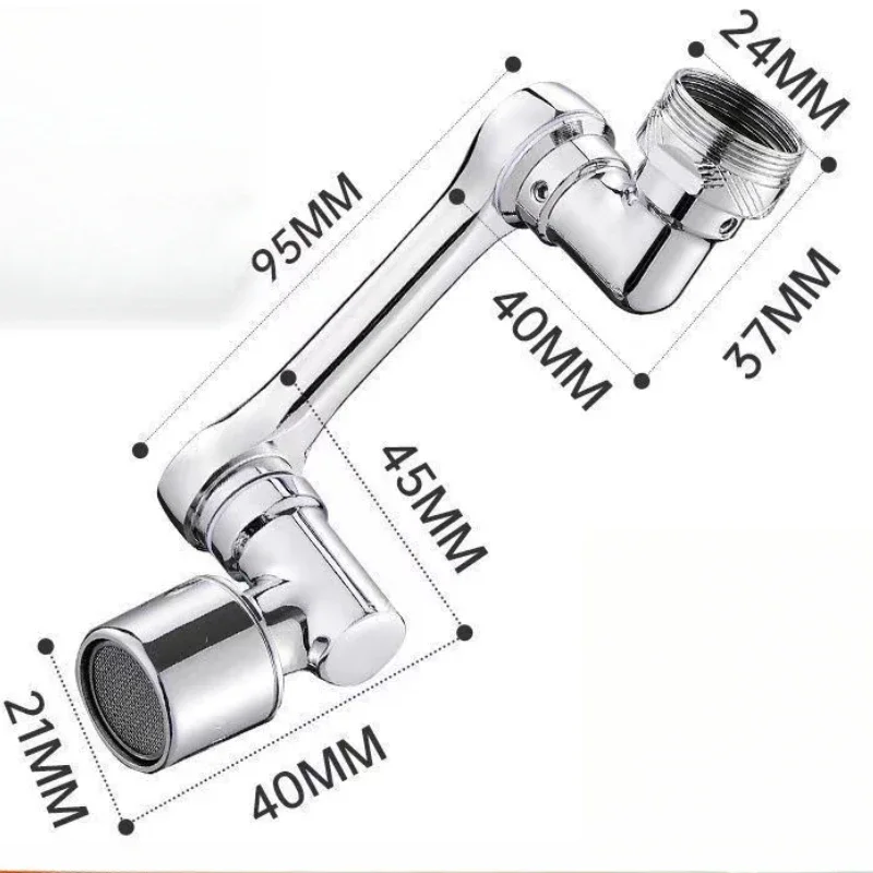 회전식 다기능 익스텐션 수도꼭지 통풍기, 1080 도 회전 로봇 암 워터 필터, 싱크대 수도꼭지 액세서리