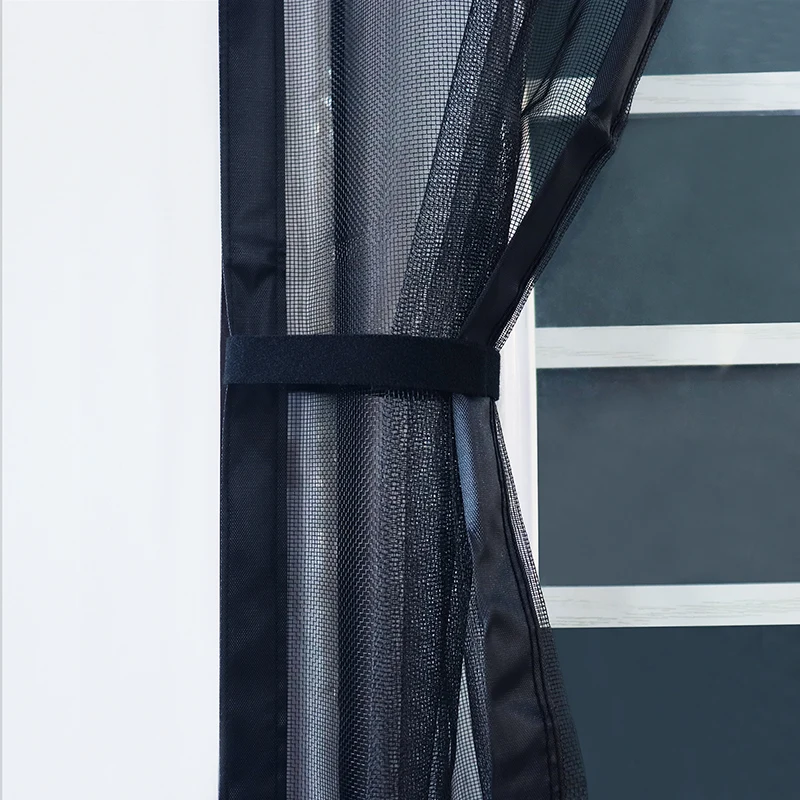 마그네틱 도어 스크린 곤충 모기장 커튼 블랙 플라이 곤충 자동 폐쇄 보이지 않는 메쉬 주방 실내 거실