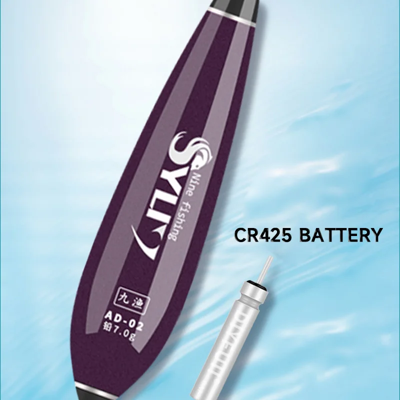 새로운 2피스 짧은 발 바위 낚시 플로트 5.2MM 야간 조명 플로트 감지 색상 변경 꼬리/일정한 밝기 꼬리 옵션