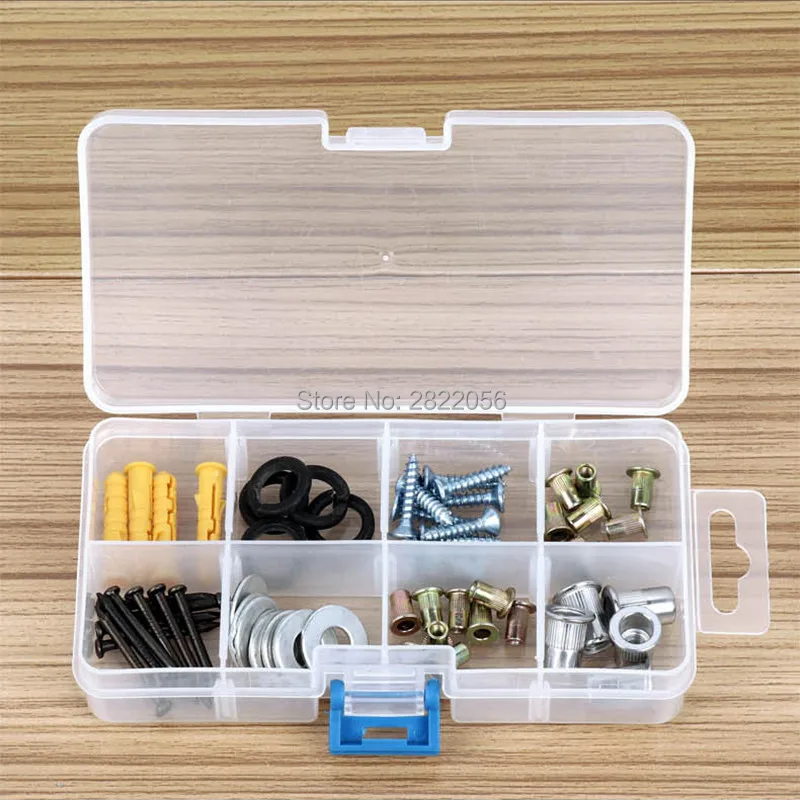 투명 직사각형 모듈형 플라스틱 부품 도구 상자 다중 셀 재료 모델 액세서리 보관 상자 분류