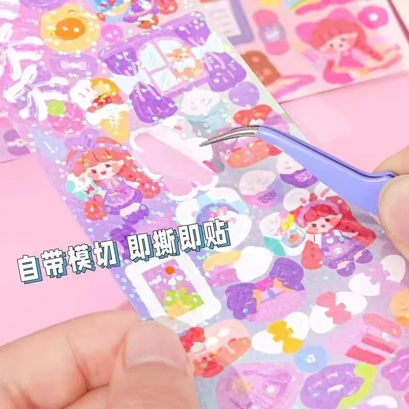 귀여운 만화 스티커 핸드북 스티커, DIY 장식 캠퍼스 학생 장식, 학교 사무실 문구 용품, 20 개, 50 개, 100 개