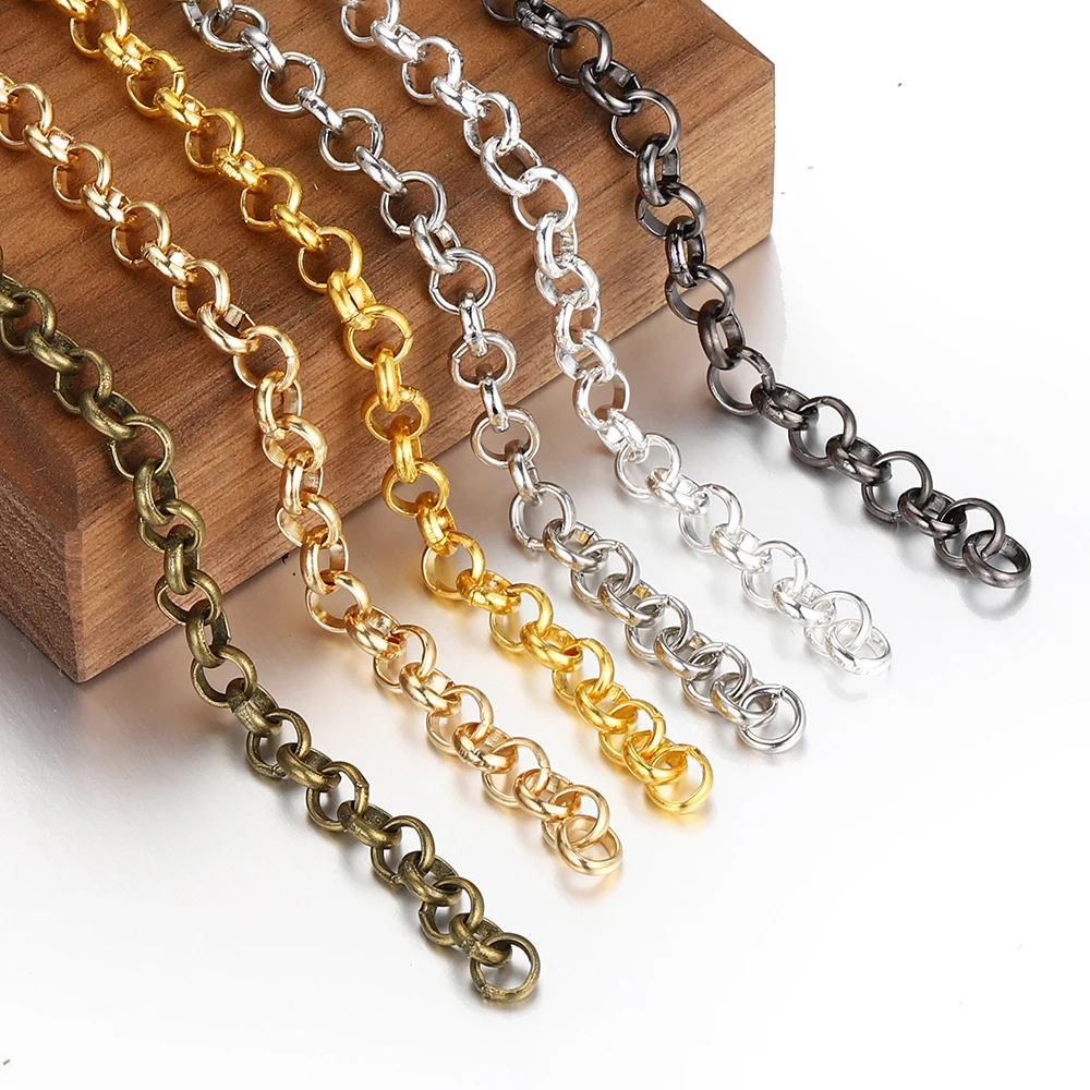 2 메터/몫 구리 링크 목걸이 체인 쥬얼리에 대한 대량 결과 만들기 DIY 목걸이 팔찌 ChainMaterials 수제 용품