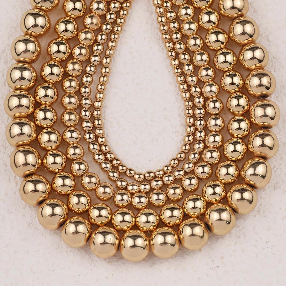 천연 적철광 스톤 KC 골드/실버 컬러 도금 비즈 쥬얼리에 대한 라운드 루즈 비즈 DIY 팔찌 목걸이 액세서리 만들기