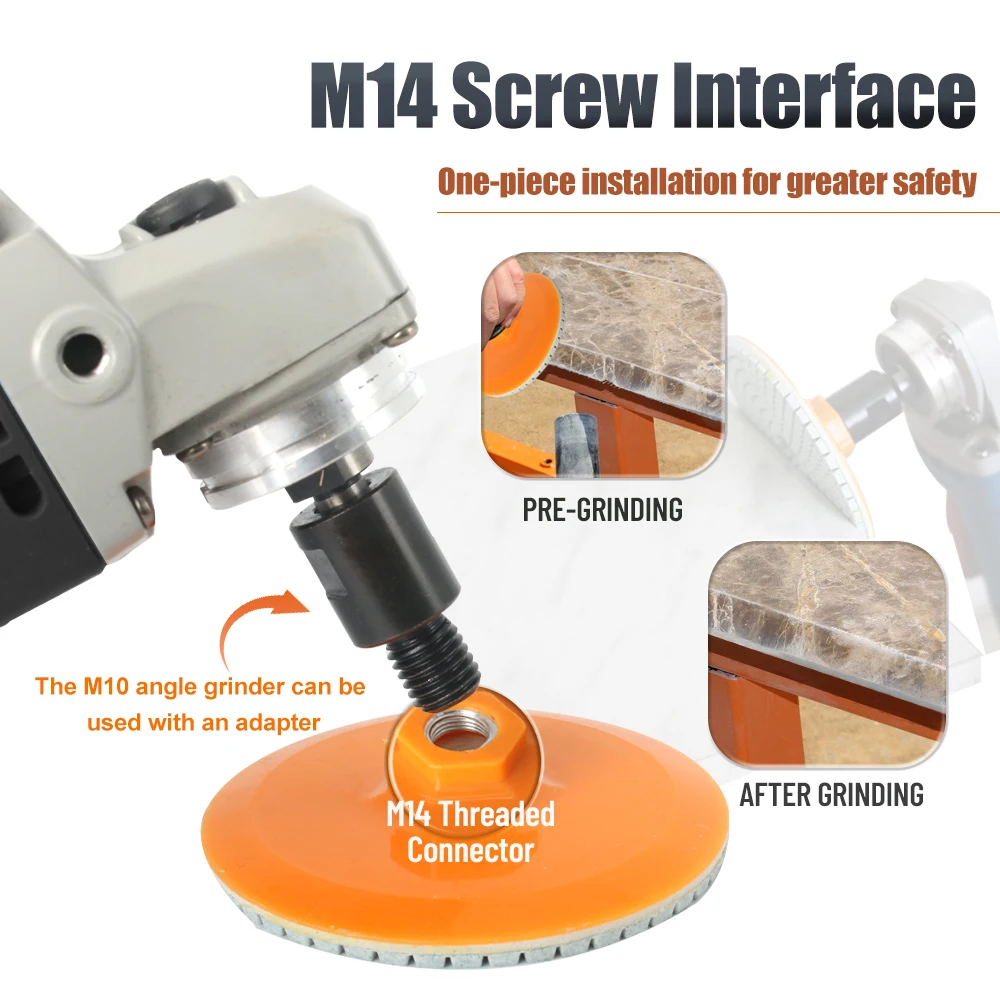 세라믹 타일 트리밍 연마 디스크 M14 앵글 그라인더 건식 연마 대리석 도자기 화강암 모따기 연삭 가장자리 125mm