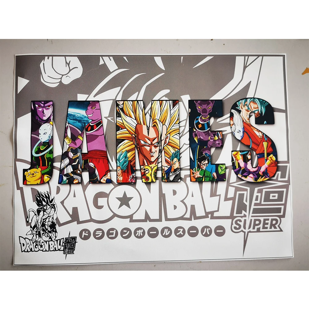 애니메이션 주변 사용자 정의 이름 그림 Goku 포스터 드래곤 볼 포스터 캔버스 회화 벽 예술 어린이 침실 장식 선물