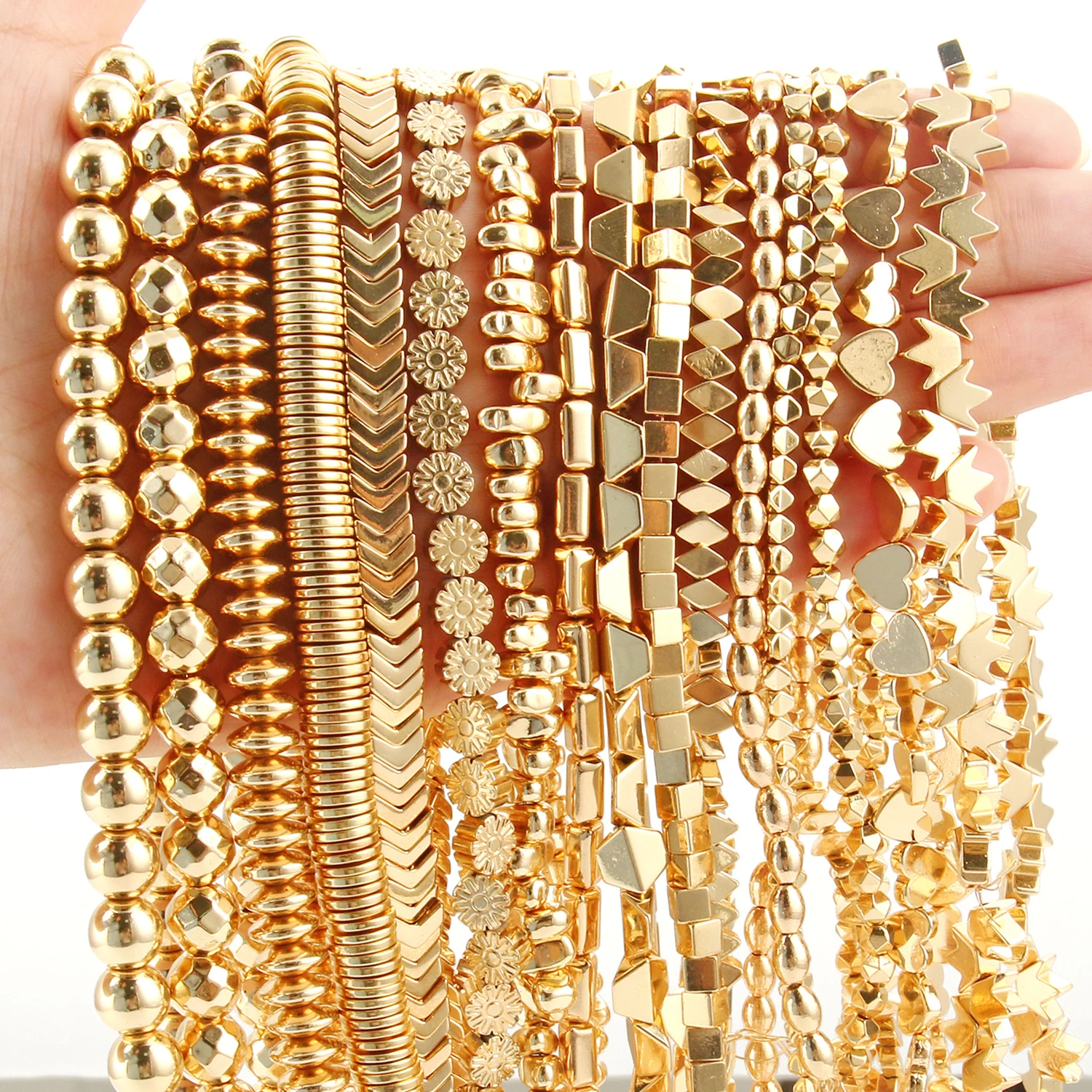 자연 14k 골드 도금 적철광 비즈 불규칙한 라운드 하트 큐브 Rondelle 스페이서 비즈 쥬얼리 만들기 Diy 팔찌 목걸이 title=자연 14k 골드 도금 적철광 비즈 불규칙한 라운드 하트 큐브 Rondelle 스페이서 비즈 쥬얼리 만들기 Diy 팔찌 목걸이 