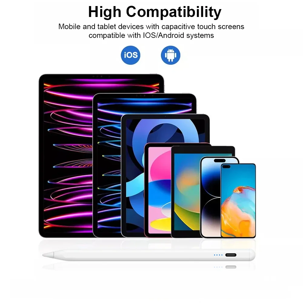 삼성 갤럭시 탭 스타일러스 펜, 샤오미 안드로이드용 충전식 틸트 터치 펜, A9, A9, S9FE, S9, S8, S7, S7FE, S6lite, A7, A8, A7lite 용