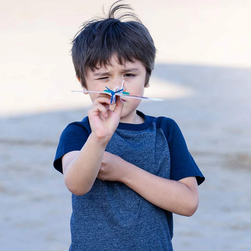 어린이 DIY 손 던지기 비행 글라이더 비행기 야외 장난감 파티 호의 Avion Polystyrène Planeur Juguetes Divertidos Y Graciosos