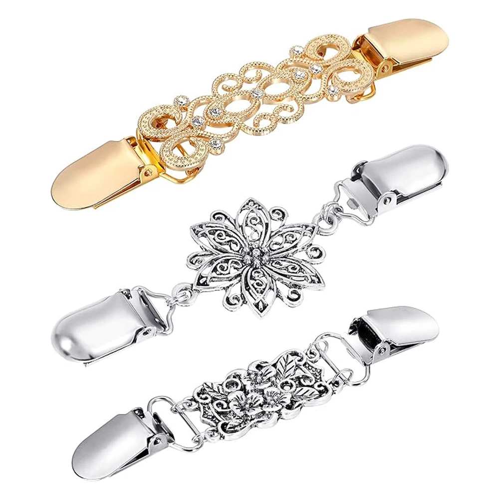 빈티지 스웨터 목도리 클립 꽃 패턴 레트로 카디건 칼라 드레스 클립 브로치 클립 여성용 셔츠 클립 여자 title=빈티지 스웨터 목도리 클립 꽃 패턴 레트로 카디건 칼라 드레스 클립 브로치 클립 여성용 셔츠 클립 여자