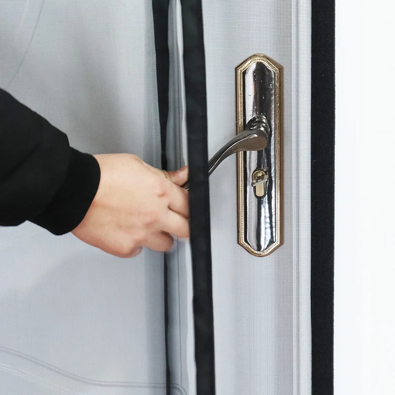 DTGJ 자기 도어 스크린, 검은 색 측면 도어 자기 모기장, 곤충 방지 비행, 여름 및 주방 실내 보이지 않는 그물