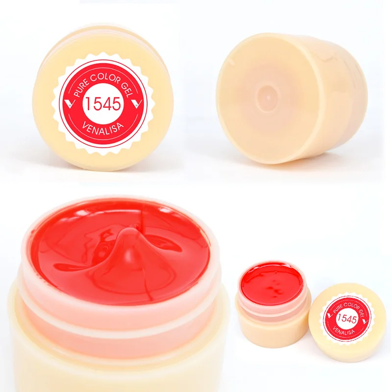 VENALISA 네일 젤 폴란드어 UV LED 페인팅 젤 네일 광택 UV 젤 래커 단색 아트 디자인 5ml 60 색상