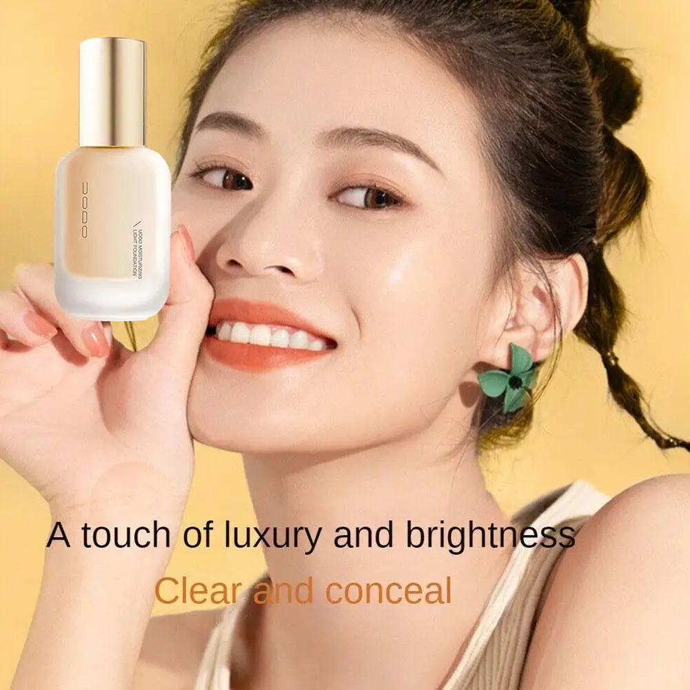 UODO 리퀴드 파운데이션 컨실러 오래 지속되는 BB 크림 방수 모공 최소화 지속되는 밝은 건조 오일 스킨 케어 30ml