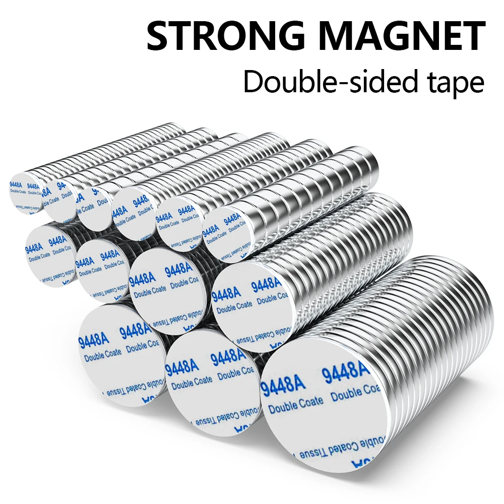 양면 접착 자석 - 공예, 사무실 및 과학 교실을 위한 원형 고출력 냉장고 자석 title=양면 접착 자석 - 공예, 사무실 및 과학 교실을 위한 원형 고출력 냉장고 자석 