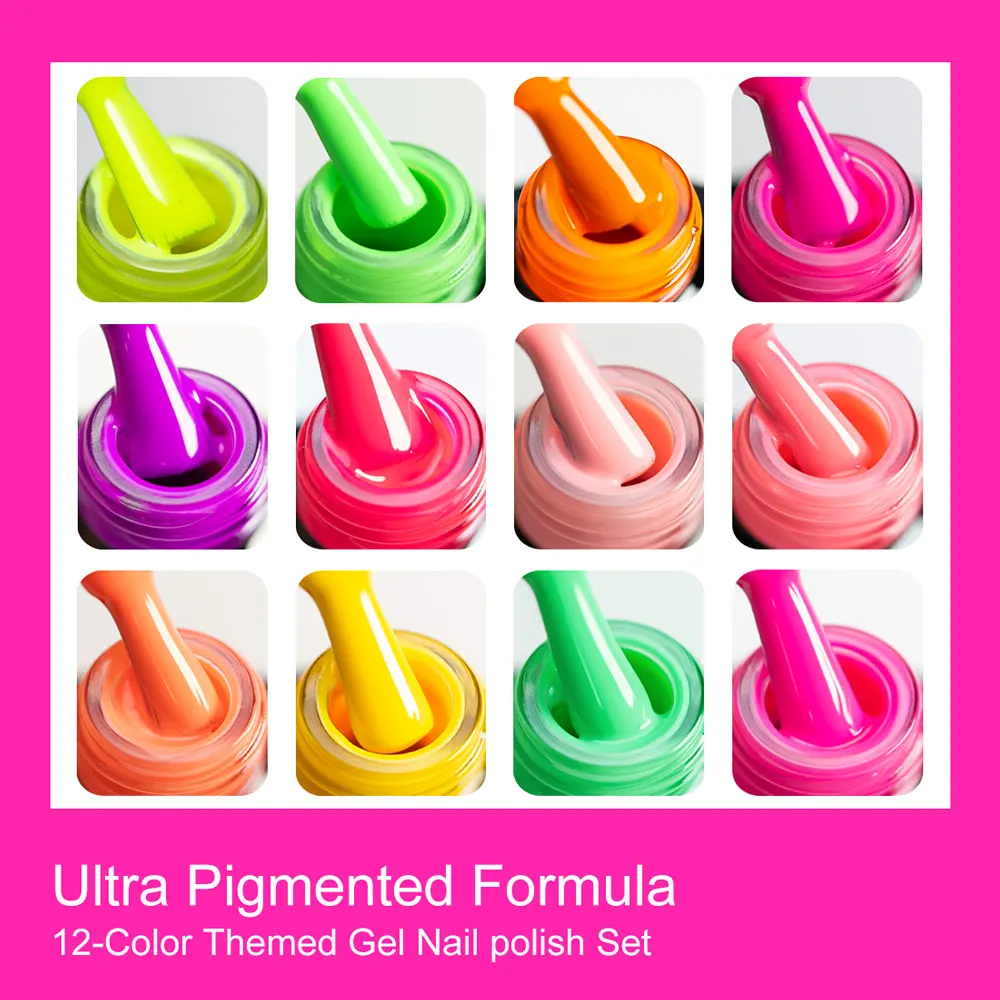 Venalisa 네온 네일 젤 폴란드어 슈퍼 화려한 여름 컬러 네일 매니큐어 7.5ml 세미 퍼머넌트 UV LED 네일 젤 바니쉬
