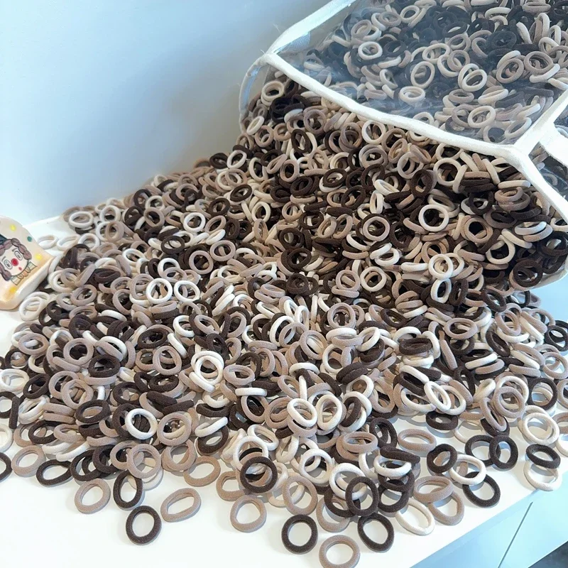 20/50/100Pcs 여자를위한 다채로운 기본 나일론 Ealstic 헤어 넥타이 포니 테일 잡아 Scrunchie 고무 밴드 아이 패션 헤어 액세서리